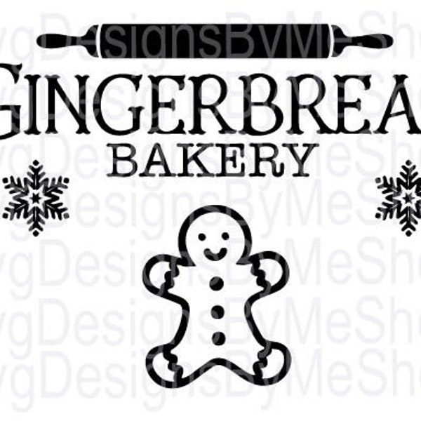 Gingerbread Bakery Gingerbread Man Digital Download Svg, Png, Eps, Jpg