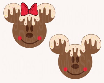 Mouse Gingerbread Face Svg, Gingerbread Face Svg, Mouse SVG, Christmas Svg, Gingerbread Svg, Vinyl Cut File, Mouse Svg