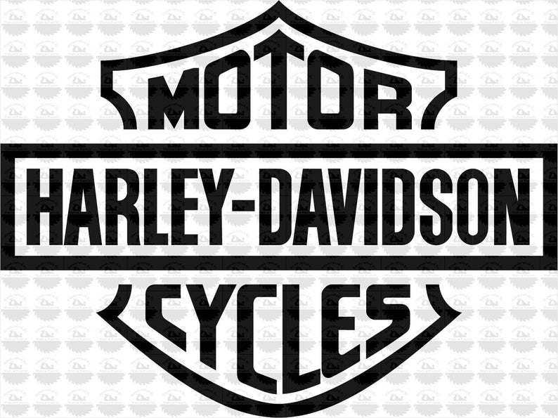 Harley Logo Bar and Shield Outline Svg Cut File Etsy Israel