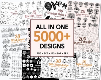 5000+ Svg Design Bundle, T Shirt Designs SVG, Flower svg, Cricut, Silhouette, Silhouette Cut Files, Mega Bundle,
