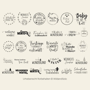 30 file plotter di Natale in formato SVG, Deutsche Weihnachts Plotterdatei, Natale in formato SVG, case di Natale, file plotter invernale, file plotter tedesco