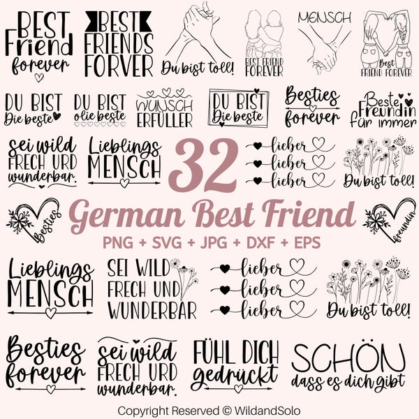 32 Plotterdatei Beste Freundin SVG, Beste Freunde SVG Bundle, Freundschaft Svg, Schwerster SVG, Freundschaft Zitate svg, Friends svg