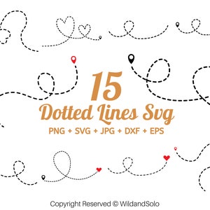 Gepunktete Linie Doodles, Gepunktete Linie Clipart, Gepunktete Linie Doodles Set, Gepunktete Linie Clipart, Linie Doodles Set Von Solo Wild