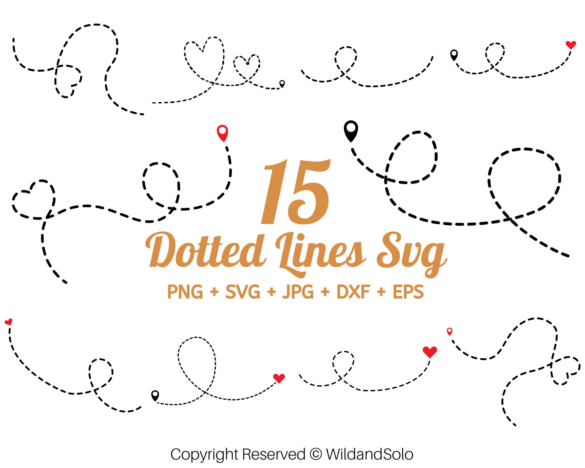 Dashed Line Doodles, Dotted Line Svg , Dotted Line Doodles Set, Dotted Line  Clipart,,line Doodles Set by Solo Wild - Etsy, image size:2000x1600