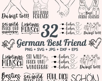 32 Plotterdatei Beste Freundin SVG, Beste Freunde SVG Bundle, Freundschaft SVG, Schwerster SVG, Freundschaft Zitate svg, Friends svg