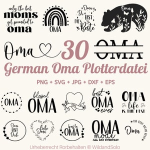 30 German Oma Plotter SVG bundle, Liebe oma potter, Die Beste Oma SVG, Plotterdatei Oma, Split Monogram Svg, German Mama SVG