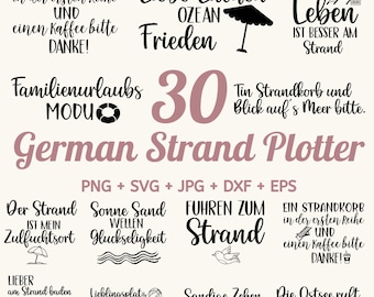 30 German Strand Plotter File, Sommer Zitat SVG, Hallo Sommer SVG, Urlaubsmodus Svg, summer phrases svg, shell silhouette, Sommer Vibes Svg