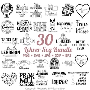 May include: A set of 30 black and white teacher-themed SVG cut files. The designs include phrases like "Teacher Life", "Best Teacher Ever", "Teacher with a Class", and "Lucky to be a Teacher".