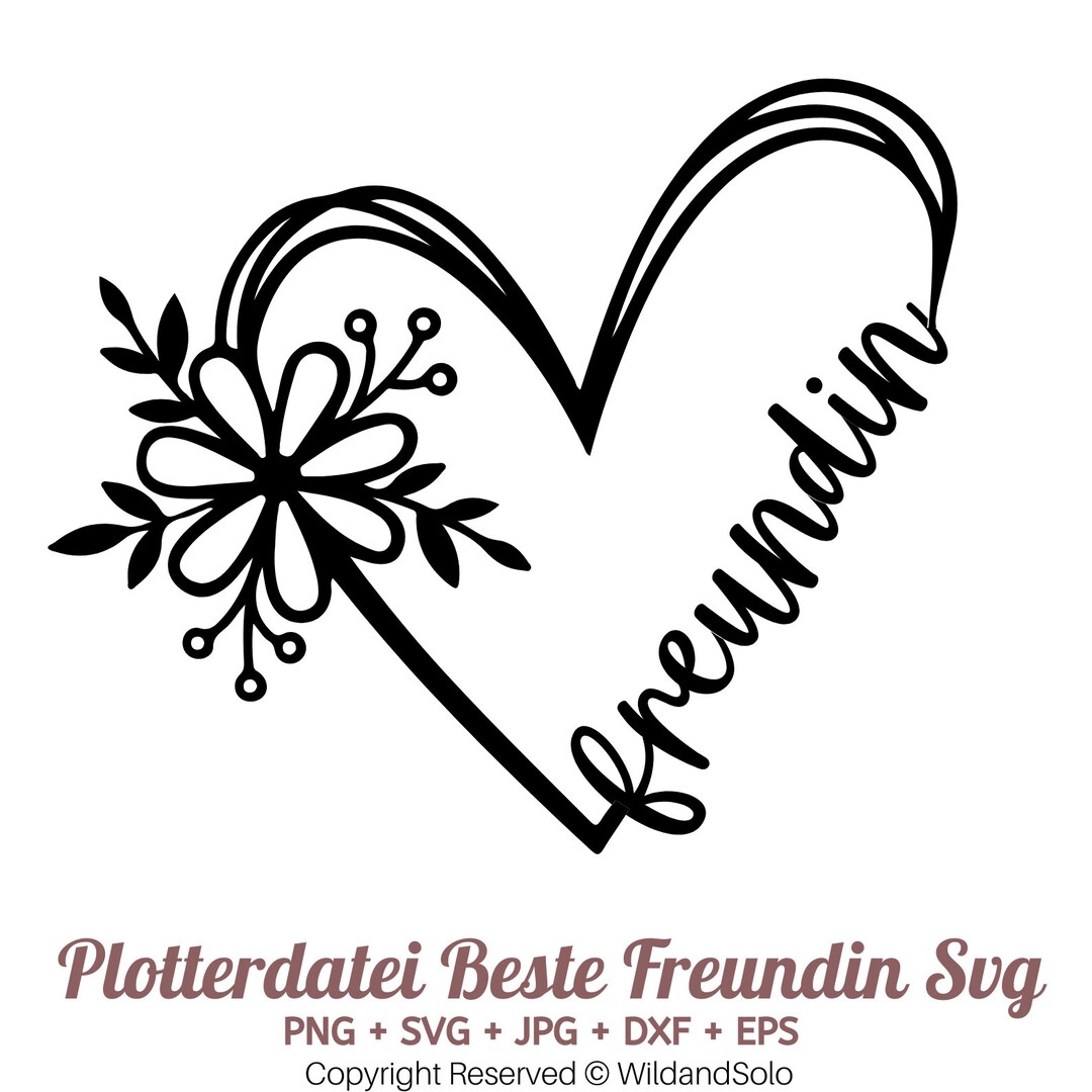 Freundin Plotterdatei Svg ,plotterdatei Beste Freundin SVG, Beste
