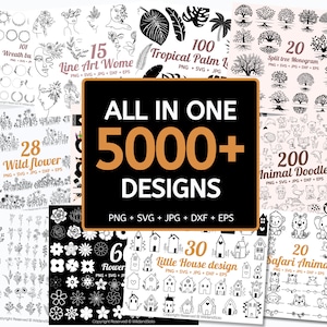 5000+ Svg Design Bundle, T Shirt Designs SVG, Flower svg, Cricut, Silhouette, Silhouette Cut Files, Mega Bundle,