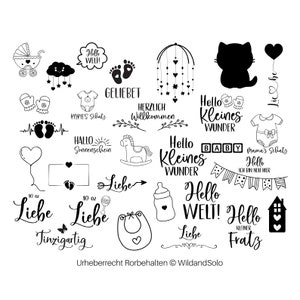 30 Deutsches Baby Zitat Svg, Geburt Baby SVG, Niedliches Baby svg, Lustiges Baby-Svg, Baby Onesie Svg, Familienzitat Svg, Kindheit Zitat Svg
