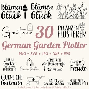 30 Deutscher Garten Zitate Bundle, Pflanzenliebhaber SVG, Garten Plotterdatei, Frühling Plotterdatei, Garten Regeln svg, Pflanzenplotter