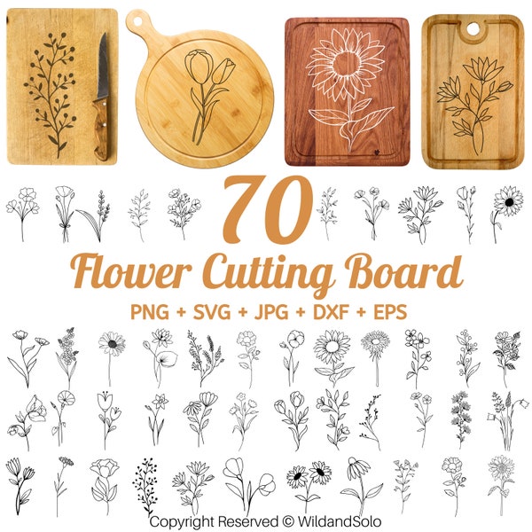 Flowers Cutting Board bundle, floral frame svg, Split monogram svg, Wildflowers Keychain svg, Bouquet SVG, Floral svg, Minimalist Keychain