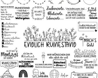 German Plotter File Retirement Person Svg, Retired svg, Retirement saying svg, Rentner File, Digital File, Cricut Silhouette