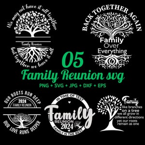 Ensemble svg arbre généalogique avec citation, réunion de famille svg, svg arbre de vie, Our Love Runs Deeper, Our Roots Run Deep, Arbre avec racines SVG