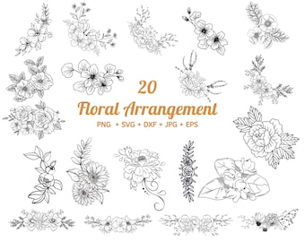 Flowers Svg, Flower Boarder Svg, Flower Border Svg, Roses Svg, Floral Svg, Svg, Peonies Svg, Peony Svg, Svg files for Cricut, png, dxf