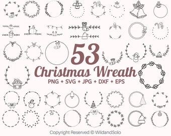 Weihnachtskranz SVG, Familie Weihnachtskranz, Weihnachts SVG, Weihnachtsdekoration, Blumenkranz svg, Herz Lorbeerkranz svg