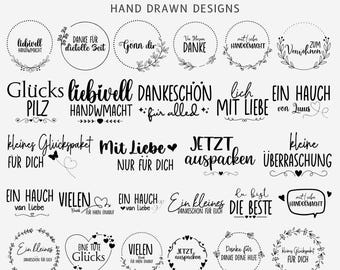 German Thank You Svg, Plotter File, German Sayings Svg, Thank You Svg bundle, German Quotes, Digital Download, Cricut Silhouette File