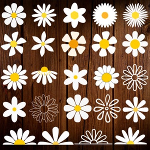 DAISY SVG, DAISY Flower Clipart, Daisy Svg Cut files for Cricut, Daisy monogram Svg, Half daisy svg, Daisy decal svg, Daisy png, Flower svg
