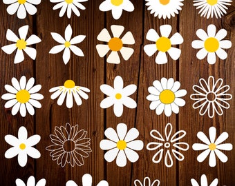 DAISY SVG, DAISY Flower Clipart, Daisy Svg Cut files for Cricut, Daisy monogram Svg, Half daisy svg, Daisy decal svg, Daisy png, Flower svg