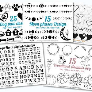 5000+ SVG-Design-Bundle, T-Shirt-Designs SVG, Blumen Svg, Cricut, Silhouette, Silhouette Schnittdateien, Mega Bundle, Bild 3