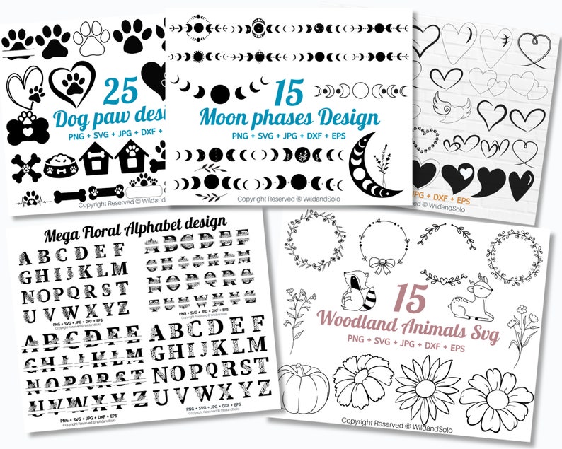 5000+ SVG-Design-Bundle, T-Shirt-Designs SVG, Blumen Svg, Cricut, Silhouette, Silhouette Schnittdateien, Mega Bundle, Bild 3
