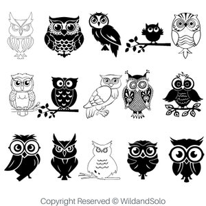 Owl SVG Bundle, Birds SVG bundle, Owl cut file, Owl svg design, Owl clipart, Owl svg files for silhouette  cricut, svg, dxf, png, eps