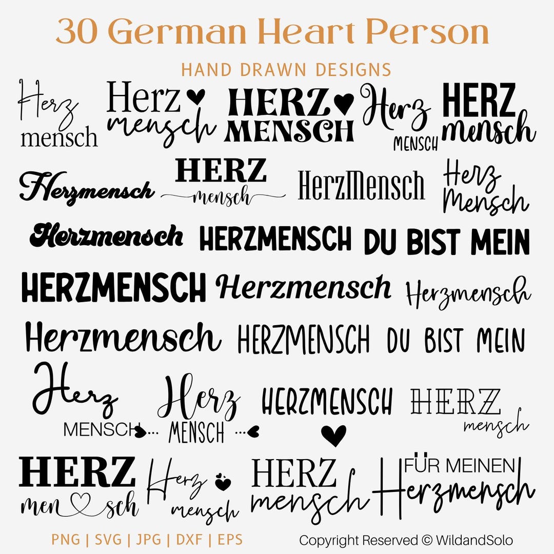 30 German Heart Person Svg Bundle, German Saying Svg, Great Person ...