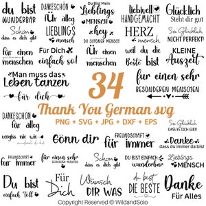 Danke svg Bundle, Danke Design, Deutsches Schriftzug Design, Deutscher Spruch svg, Plotter Datei, Cricut Silhouette, Digitale Datei