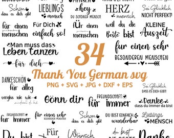 Danke svg Bundle, Danke Design, Deutsches Schriftzug Design, Deutscher Spruch svg, Plotter Datei, Cricut Silhouette, Digitale Datei