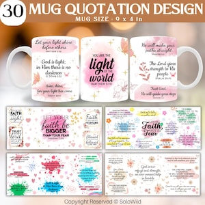 30 Bibel-Vers-Becher-Zitat-Design, 15-Unzen-Becher-Design, Positive Zitate Png, Becher-Sublimations-PNG, christliche Kaffeebecher-Verpackung, digitaler Download