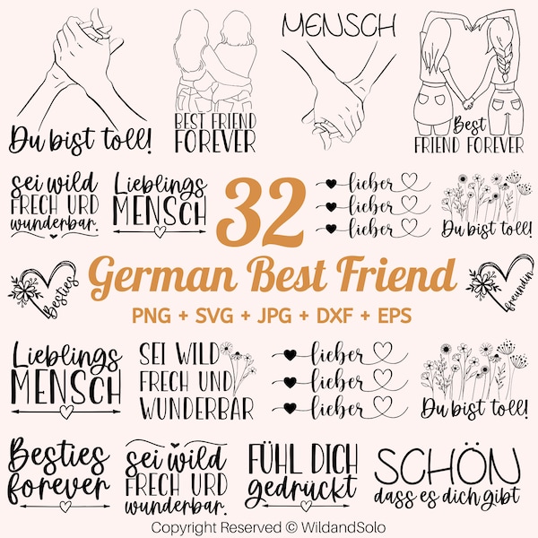 32 Plotterdatei Beste Freundin SVG, Beste Freunde SVG Bundle, Freundschaft Svg, Schwerster SVG, Freundschaft Zitate svg, Friends svg