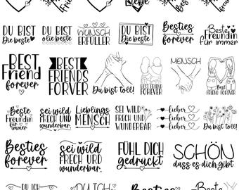 32 plotterdatei beste Freundin SVG, beste Freunde SVG-bundel, Freundschaft Svg, Schwerster SVG, Freundschaft Zitate svg, vrienden svg