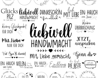 German Danke Svg Bundle, Plotter File, German Sayings Svg, Thank You Svg bundle, German Quotes, Digital Download, Cricut Silhouette File