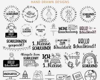 German zurück zur Schule Plotter File Svg, Back To School Svg, German Design, First Day In School, Back To School Quotes, Silhouette File
