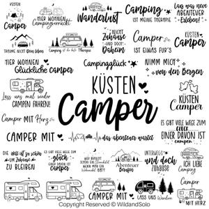 Arquivo de plotagem alemão Camping Svg, 30 design alemão, Sprüche de acampamento, citações alemãs, ditados, arquivo de plotter alemão, corte para Cricut, silhueta