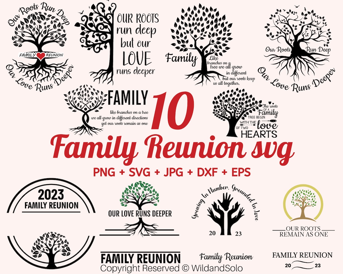 Family Reunion Svg Bundle Our Roots Run Deep Tree With Roots - Etsy