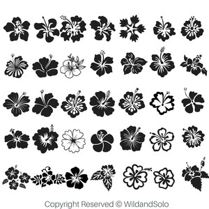 80 Flower Svg Bundle, Hawaiian Flower Svg, Flower Svg, Hawaii Hibiscus ...
