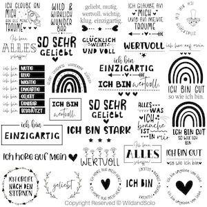 Plotterdatei Deutsch, Affirmation für Kinder svg, deutsche Sprüche svg, Inspirierendes Design für Kinder, Cricut Silhouette