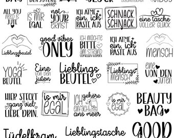 German Bag Sayings SVG Bundle, pocket sayings svg, Bag sayings bundle svg, Cricut Silhouette Studio, jute bag plotting svg, One of the Jutes