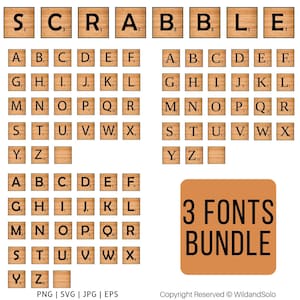 Paquete de fichas de Scrabble en formato SVG, fichas de letras del alfabeto de Scrabble, letrero de letras familiares, fuente de fichas de Scrabble, piezas de Scrabble en formato SVG, archivo de corte para Cricut