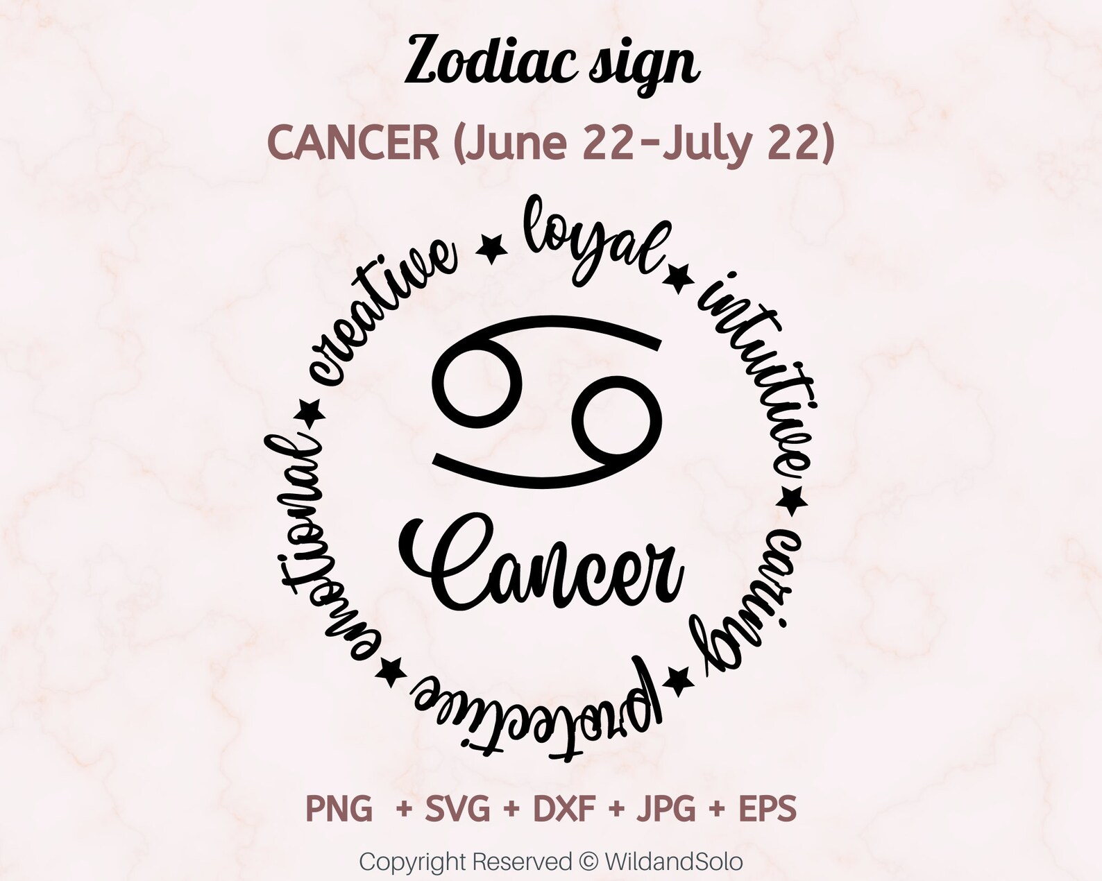 Cancer Zodiac Signs Svg Star Sign Svg Astrology Signs Svg Etsy