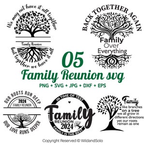 Family reunion 2024 svg bundle, Our Love Runs Deeper, Our Roots Run Deep, family reunion, tree of life svg, Tree with roots SVG By Solo Wild