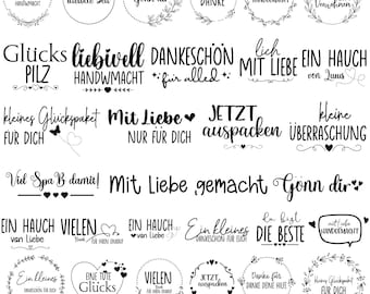German Plotter File Danke Svg Bundle, German Sayings Svg, Thank You Svg bundle, German Quotes, Digital Download, Cricut Silhouette File