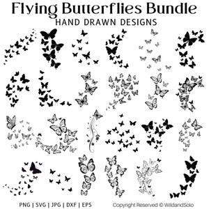 30 fliegende Schmetterlinge Bundle, Schmetterlinge Bundle, geschichtete Schmetterlinge svg, Schmetterlinge svg, Schmetterling Layout svg, Cut Files für Cricut
