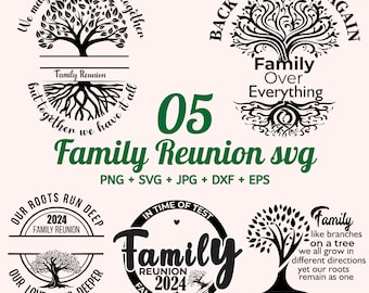 Stamboom met citaat svg-bundel, Our Love Runs Deeper, familiereünie svg, levensboom svg, Our Roots Run Deep, Boom met wortels SVG