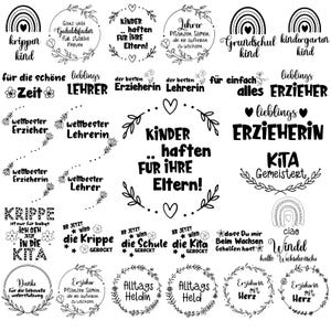 Deutsches SVG-Bundle, Lehrer Zitat Design, Zurück zur Schule, Kindheit, Kindheit, Jugendstil, Einweihungsgeschenk, Deutscher Spruch, Cricut und Silhouette