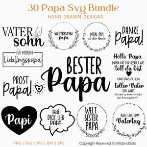 30 Bester Papa svg Bundle, Papa svg Bundle, Papa Zitat svg, Plotterdatei Papa, Papa svg, Vater und Sohn, Vatertag svg, Digitaler Download