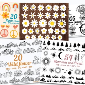 5000+ SVG-Design-Bundle, T-Shirt-Designs SVG, Blumen Svg, Cricut, Silhouette, Silhouette Schnittdateien, Mega Bundle, Bild 5