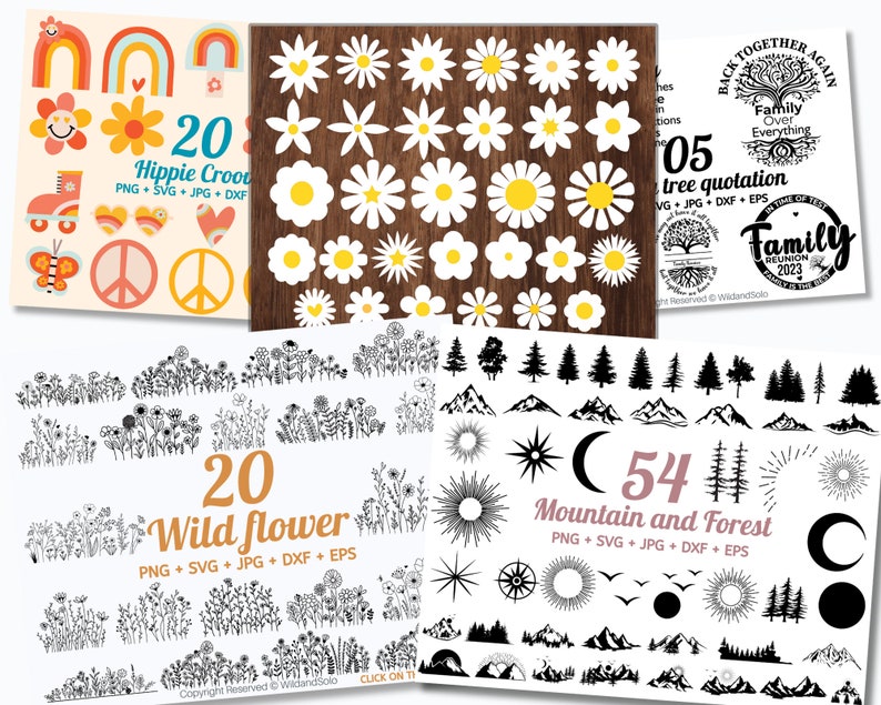 5000+ SVG-Design-Bundle, T-Shirt-Designs SVG, Blumen Svg, Cricut, Silhouette, Silhouette Schnittdateien, Mega Bundle, Bild 5
